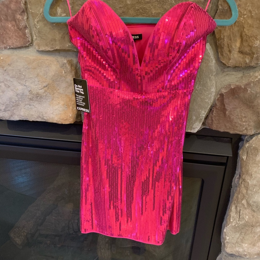 NWT hot pink express dress